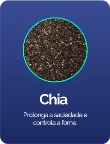 Semente de chia, ingrediente natural rico em fibras
